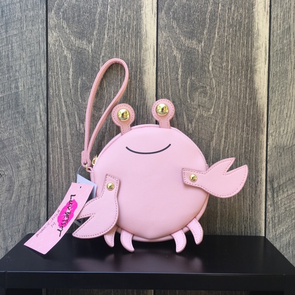 Betsey Johnson Handbags - Betsy Johnson Pink Crab Wristlet